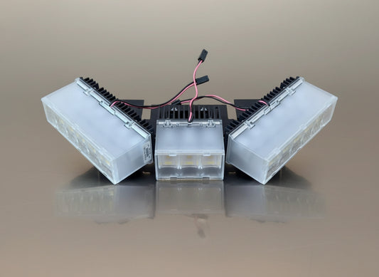 Code 3 Defender Lightbar - TriCore LED - Corner Assembly Red with White Alley