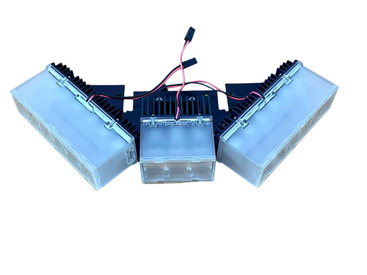 Code 3 Defender Lightbar - TriCore LED - Corner Assembly Red with White Alley