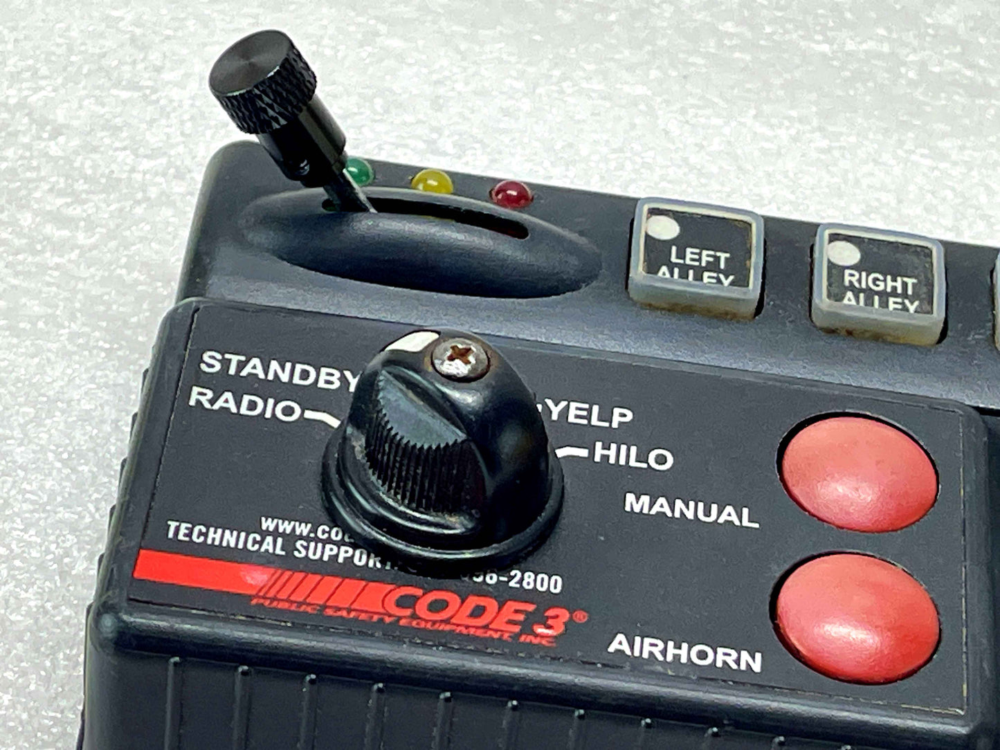 Replacement Slide Switch Knob - Federal Signal - Whelen - Code 3 - CenCom - SoundOff with Allen Wrench