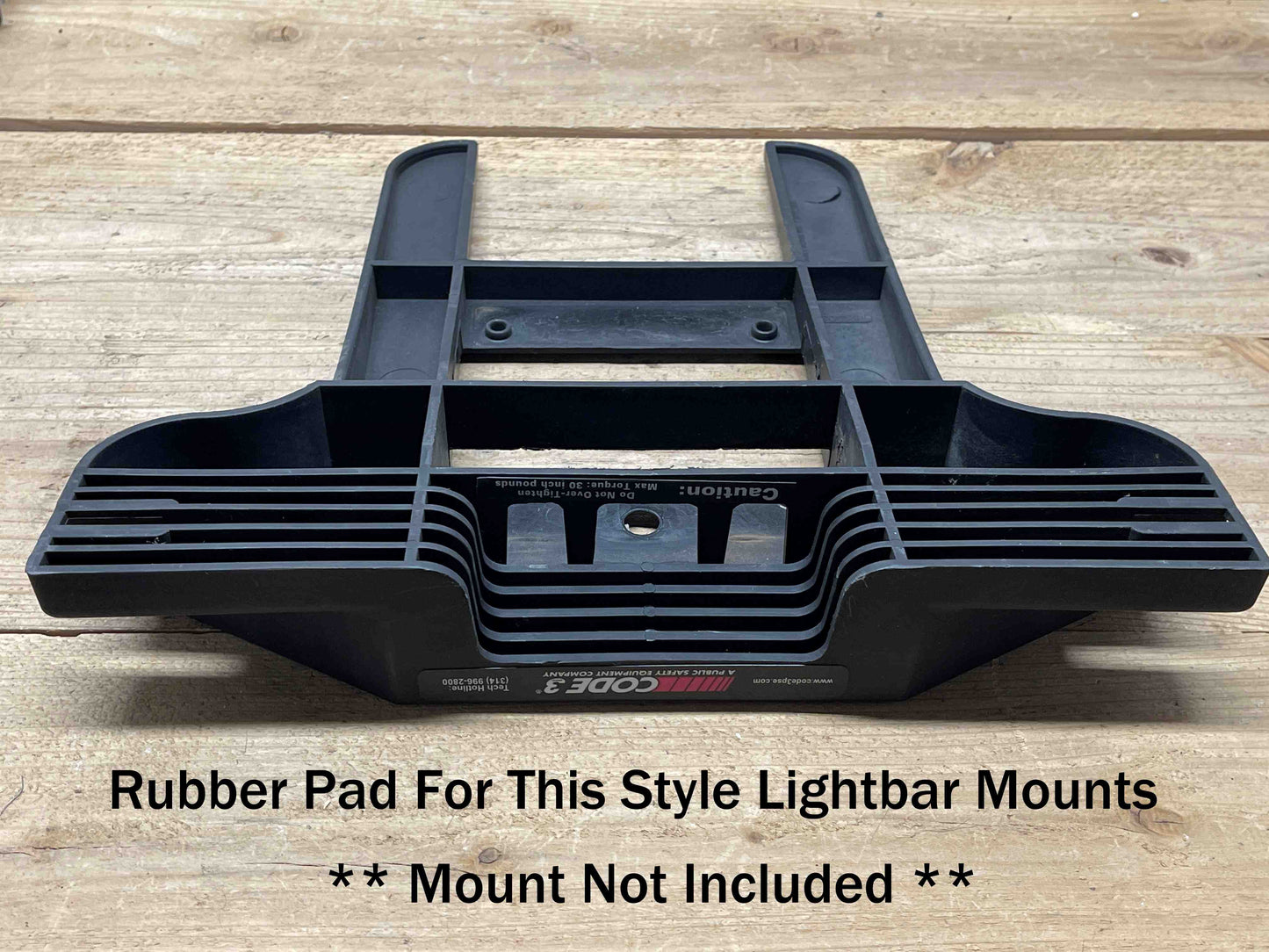 CODE 3 2100 2500 2700 MX7000 Excalibur - One (1) Rubber Bumper Pad Style Flat