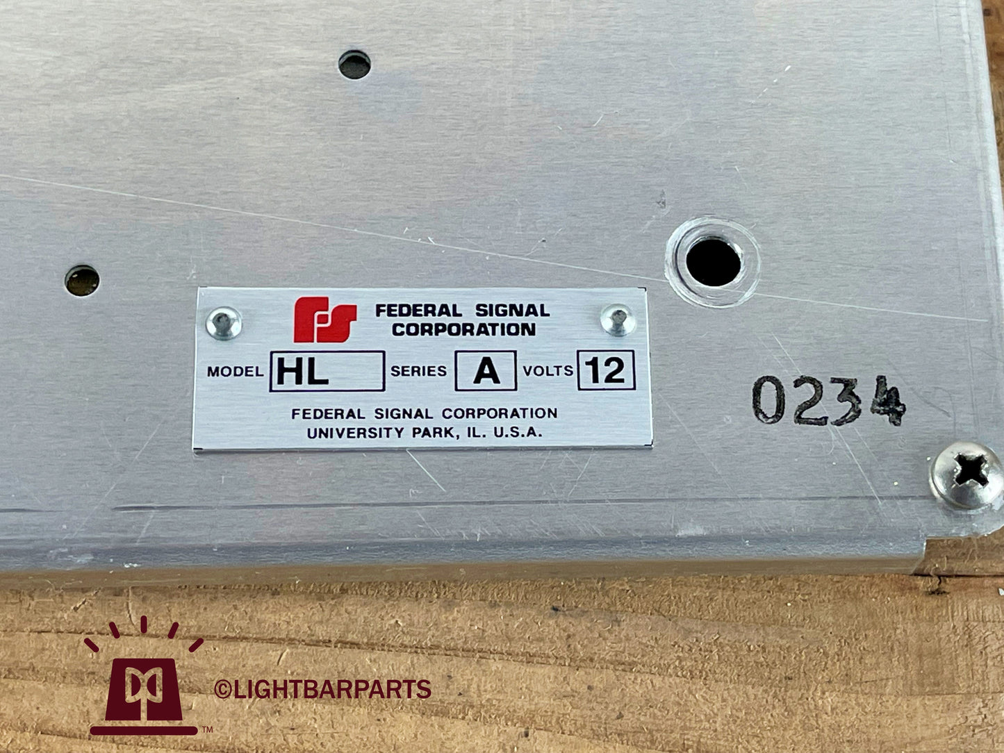 Federal Signal Highlighter Rotating Lightbar - Aluminum Base Plate