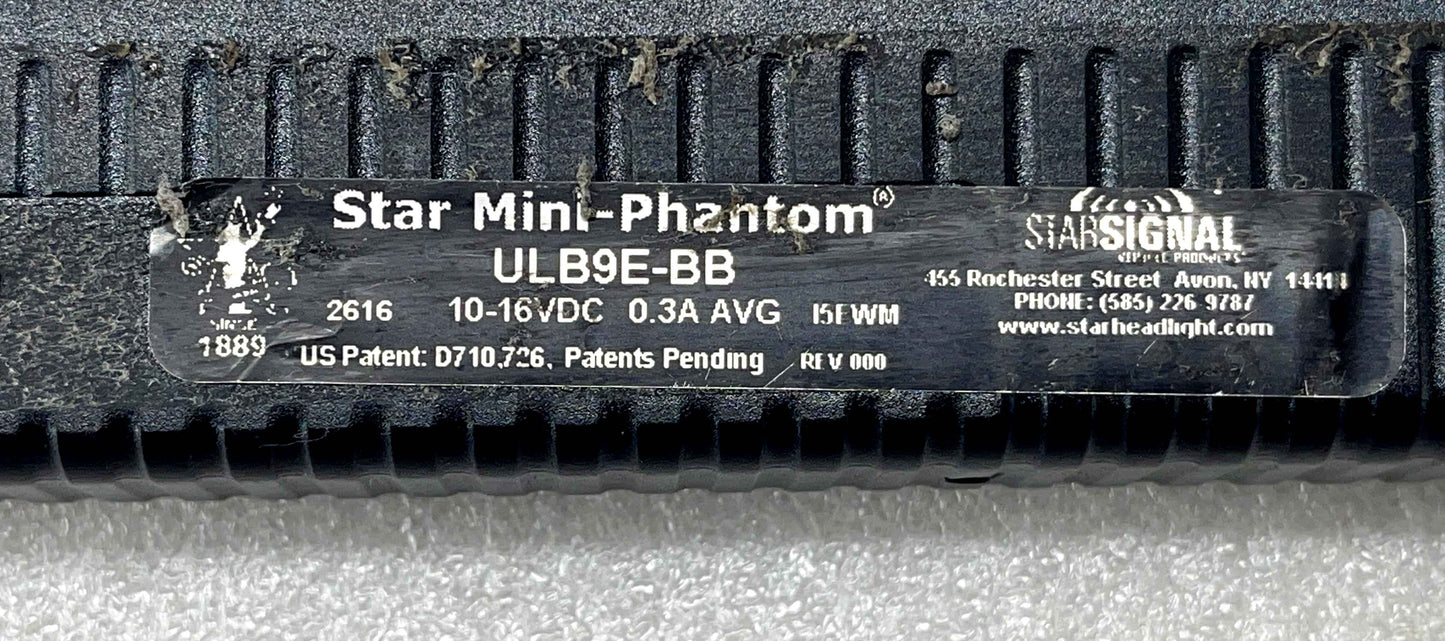 STAR Warning Systems Mini-Phantom Lightbar Blue/Blue P/N: ULB9E-BB