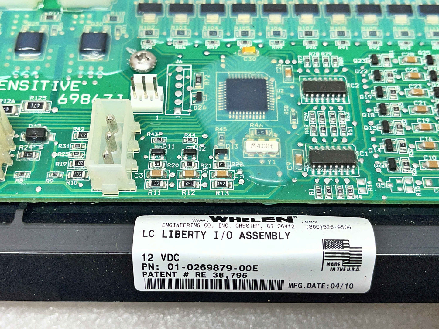 Whelen Liberty Lightbar - I/O Assembly Control Board P/N: 01-0269879-00E