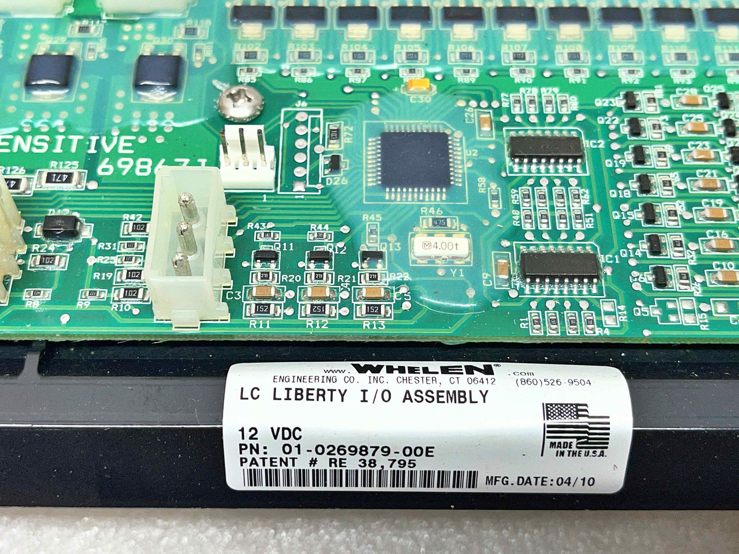 Whelen Liberty Lightbar - I/O Assembly Control Board P/N: 01-0269879-00E