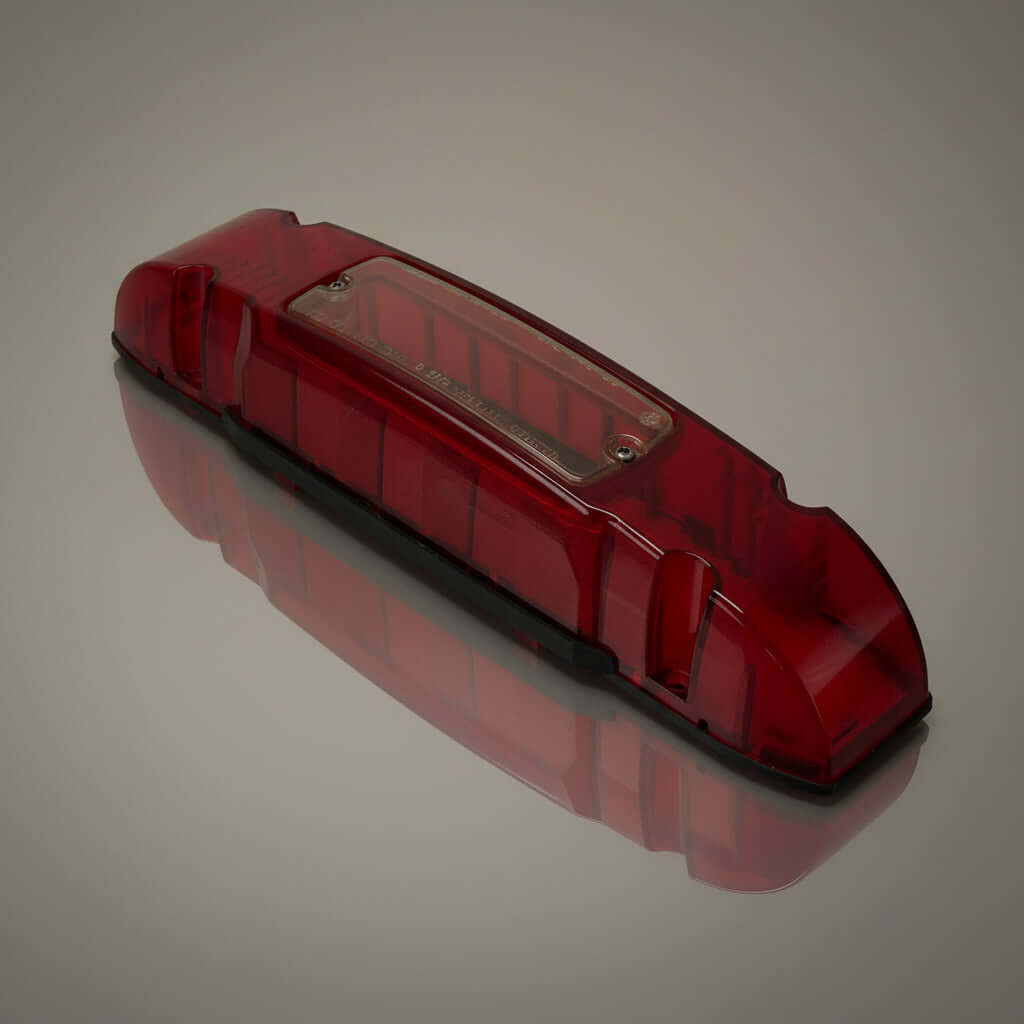 Whelen Liberty Patriot Lightbar - Red End Cap with Clear Alley Light Lens, Gasket and Screws