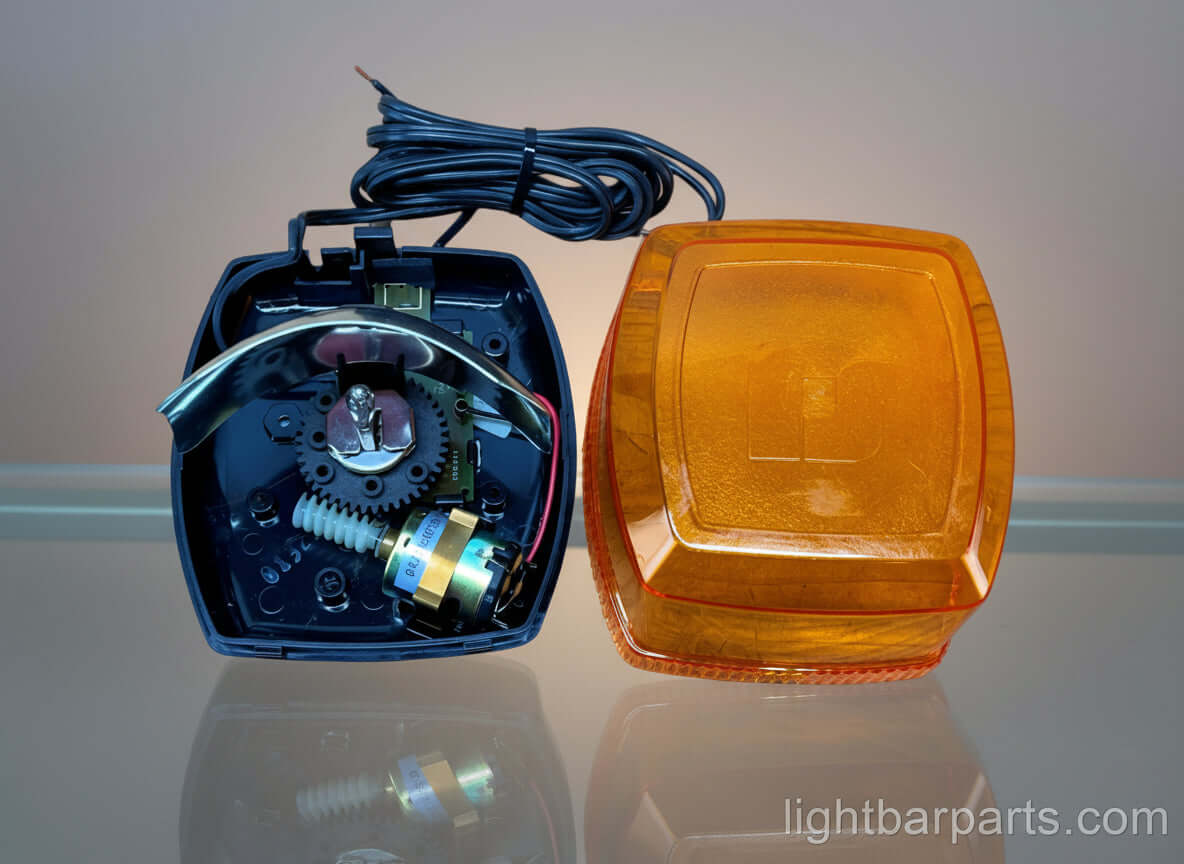 Federal Signal FireBeam Model: FB3MEF - 12V - Fast Speed with Amber Dome