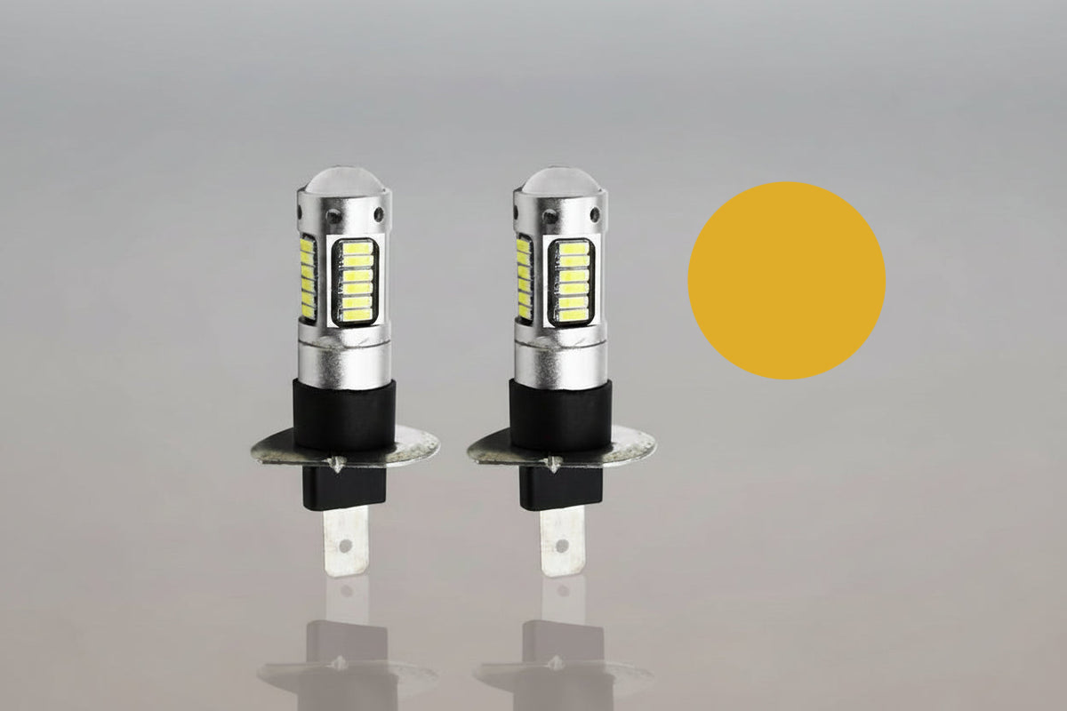 Federal Signal Code3 Beacon Lightbar Rotator - Pair LED Replacement H1 Bulb - Amber