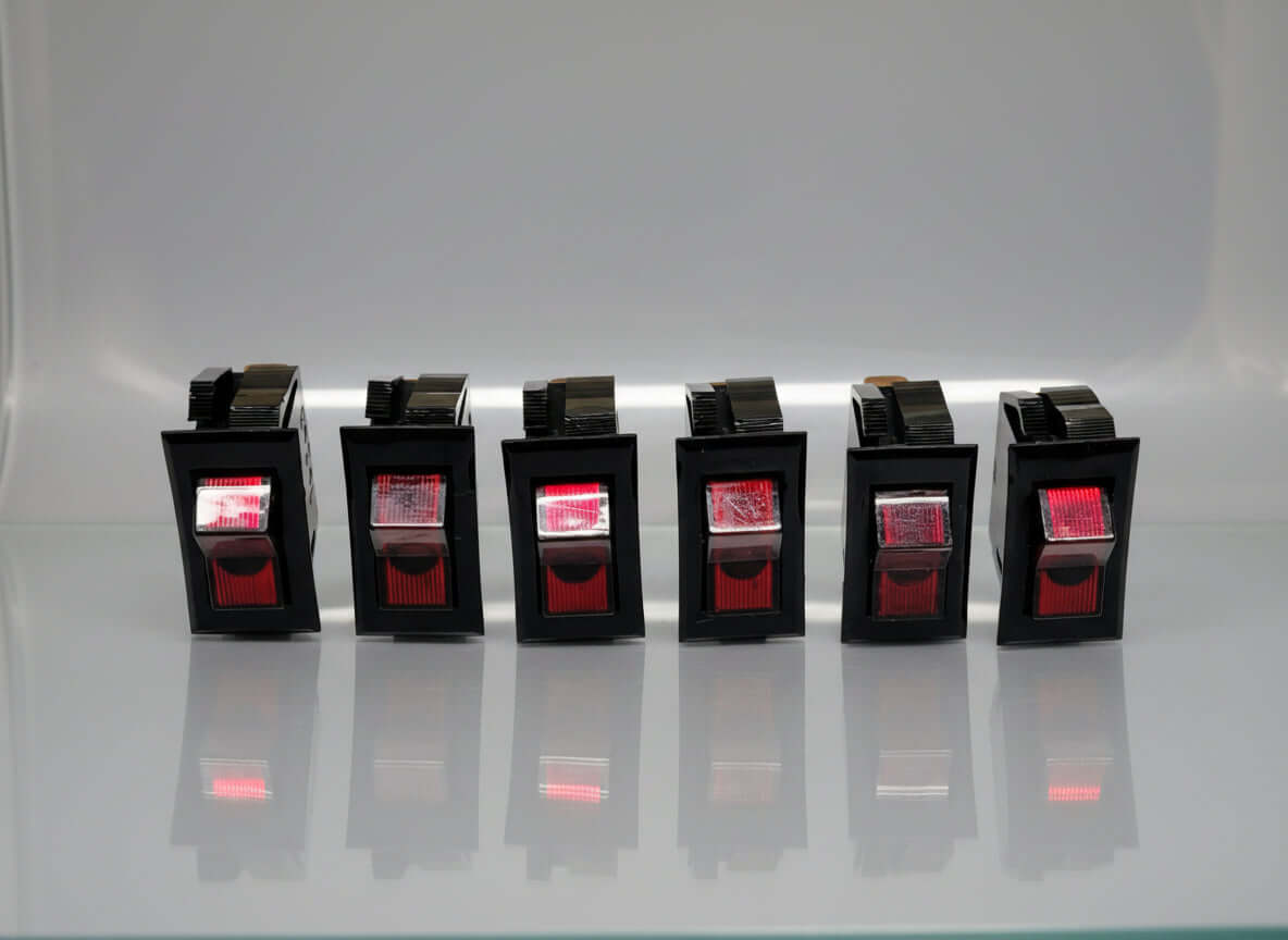 Lightbar Switch Box - Set Of 6 Switches - Light On In On Position