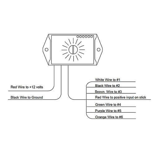Sho-Me LED Micro-rotary Switch with Built-in LED Flasher Six Outputs