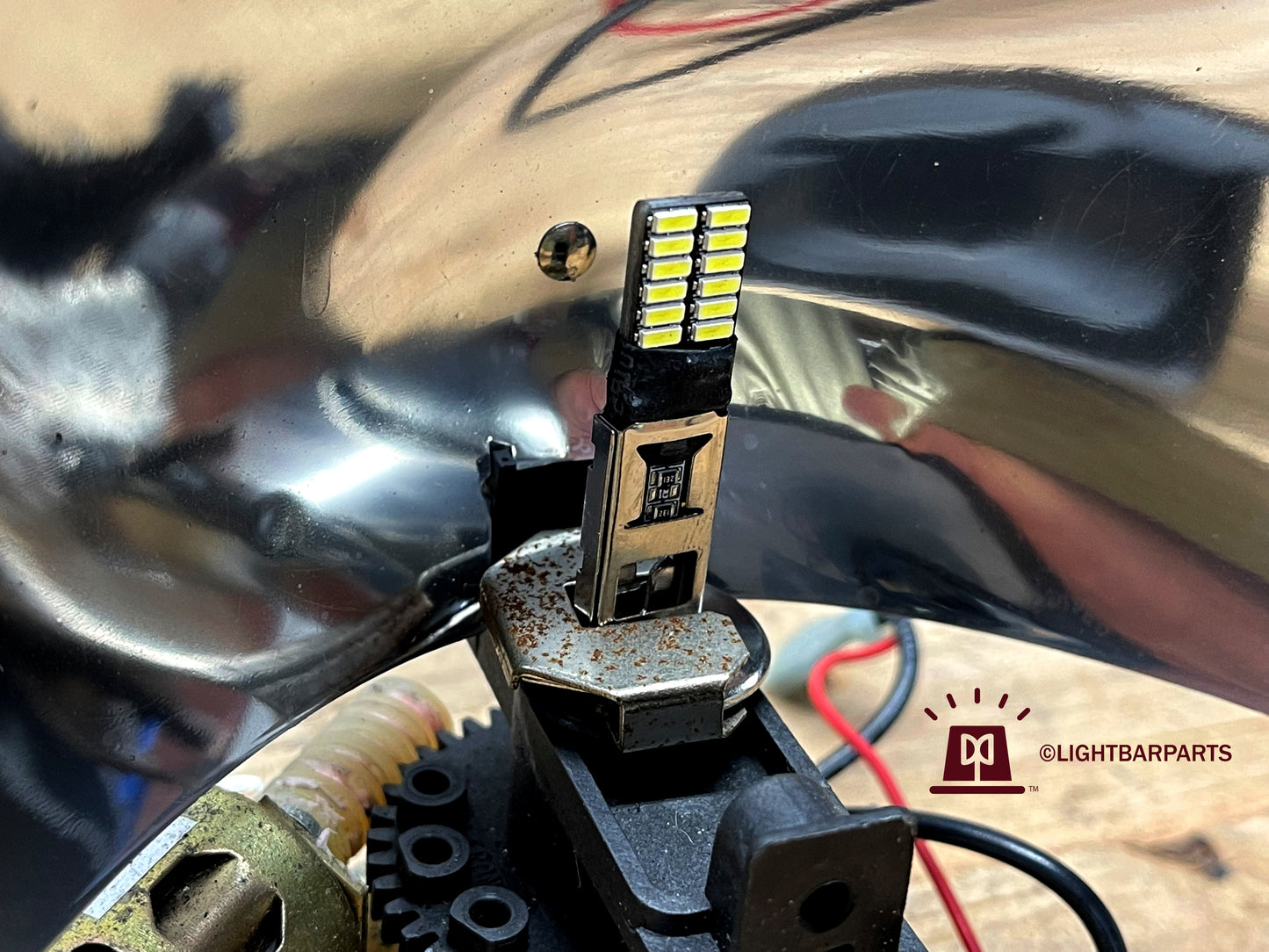 Federal Signal Code3 Beacon Lightbar Rotator - Pair (2) LED Replacement Bulb - White