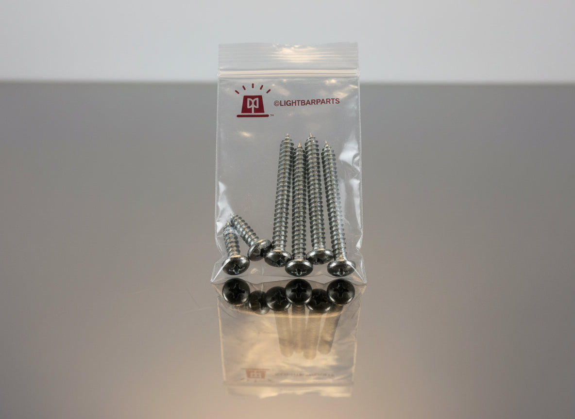 Whelen Justice Series Lightbar - End Dome Stainless Steel Screw Set - New