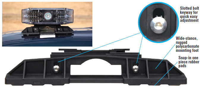 Whelen Liberty Freedom Lightbar - Pair Leveling Mounting Feet MKAJ with Plates
