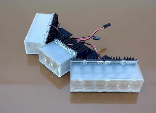 Code 3 Defender Lightbar - TriCore LED - Corner Assembly Blue with White Alley