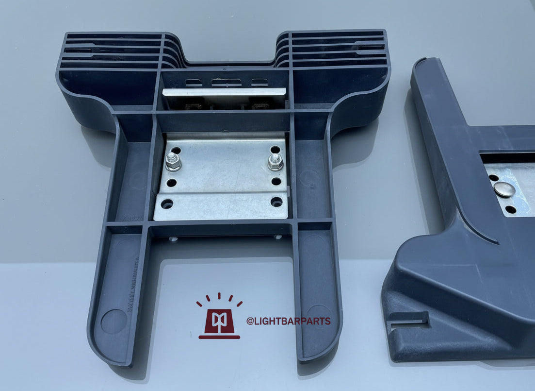 CODE 3 2100 2500 2700 MX7000 Excalibur - Pair Mounting Feet with Hardware - Dual Tension Bolt Version