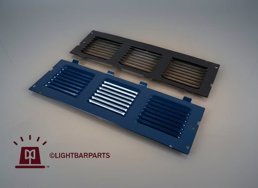 Code 3 MX7000 Lightbar - Center Upper Tray Metal Vented Dust Covers Pair
