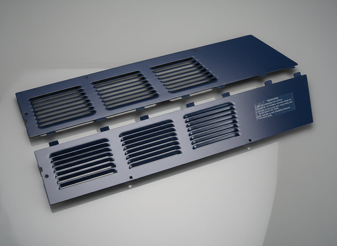 Code 3 MX7000 Lightbar Parts - Upper Tray Metal Vented Dust Covers Pair