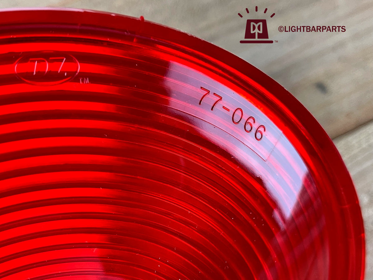 Federal Signal Twinsonic 12F - DIETZ P/N: 77-066 - One (1) Red Flasher Lens