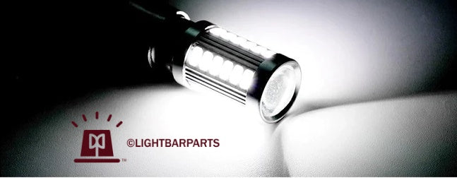 Federal Signal Code3 Lightbar Rotator Beacon - Pair (2) of LED Twist Lock Replacement Bulb - Bright White