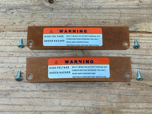 Federal Signal StreetHawk Lightbar - Strobe Power Warning Data Plates (Pair)
