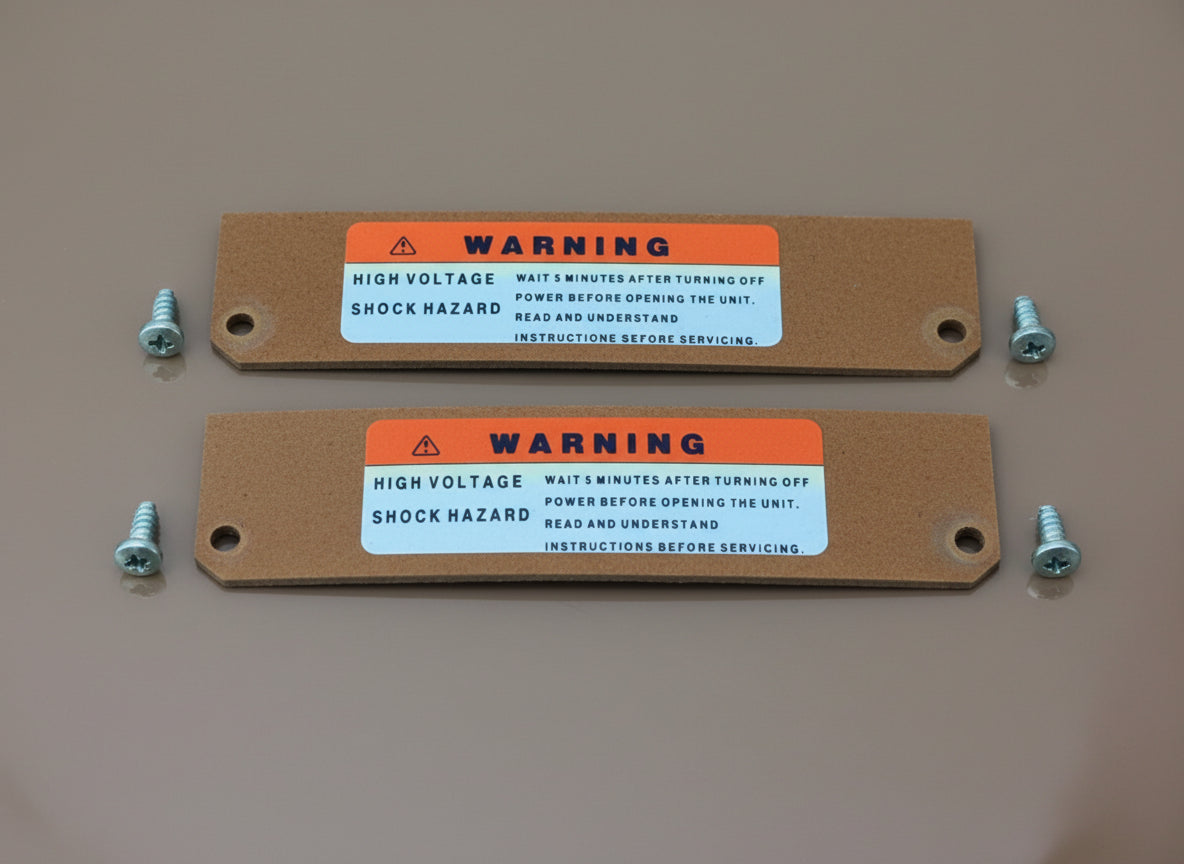 Federal Signal StreetHawk Lightbar - Strobe Power Warning Data Plates (Pair)