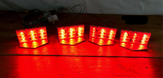 Federal Signal Vista CUDA Lightbar - RARE Clip On RED LED Lower 4 Lamp Upgrade Kit