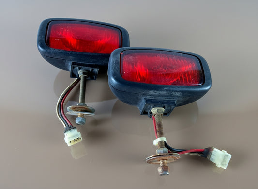SVP Pair of Mini Rectangular Strobe Heads - Red Lens