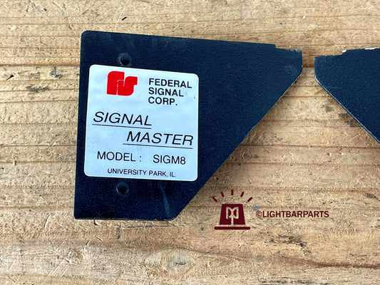 Federal Signal SignalMaster SIGM8 - Pair Of End Caps With Screws