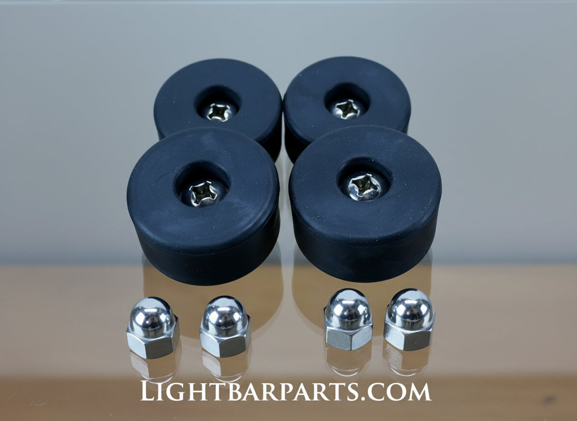 Lightbar Rubber Feet Bumpers for Federal Signal Twinsonic Aerodynic Set of Four Lightbar Parts