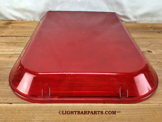 Star Headlight Lantern - Vintage Sabre Lightbar - Red End Dome with Screws - light bar parts