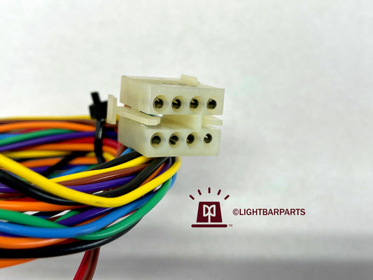 Whelen Edge 9M 9U 9000 Lightbar - Power Side Cable 8 Pin Connectors - 36" Long