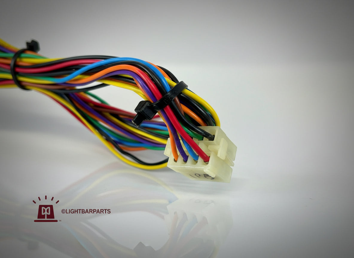 Whelen Edge 9M 9U 9000 Lightbar - Power Side Cable 8 Pin Connectors - 36" Long