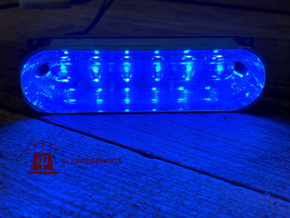 Whelen Justice Responder LP Lightbar - LIN6 Inboard LED - 01-026A518-210 - Blue