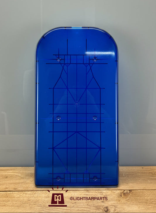 Whelen Justice Series Lightbar - Blue End Dome Lens With Alley Lens - P/N 84693