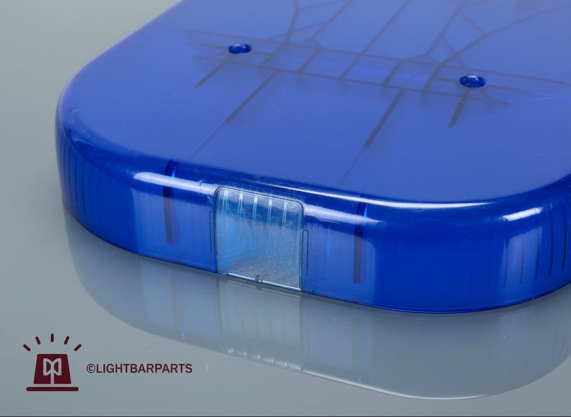 Whelen Justice Series Lightbar - Blue End Dome Lens With Alley Lens - P/N 84693
