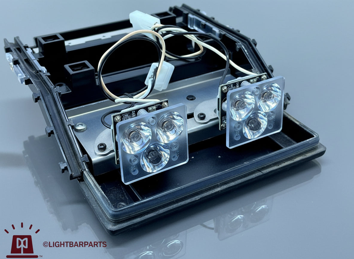 Whelen Justice Lightbar - Center Base with Takedown Lights and Side Dome Gaskets