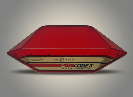 Code 3 XL Lightbar Red End Cap PSE 8 With Mounting Screws