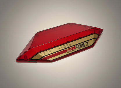 Code 3 XL Lightbar Red End Cap PSE 8 With Mounting Screws