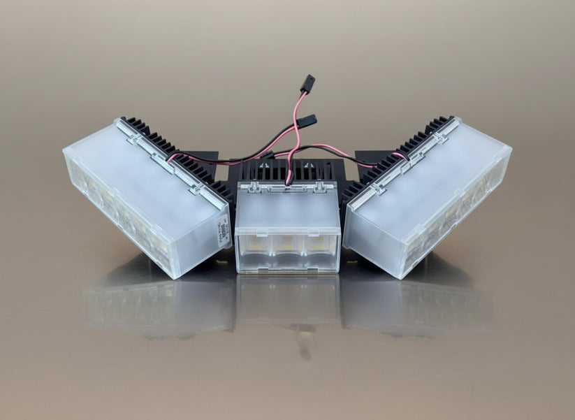 Led Lighting Module Assembly Line Code 3 Defender Lightbar - TriCore LED - Corner Assembly Red with Whit