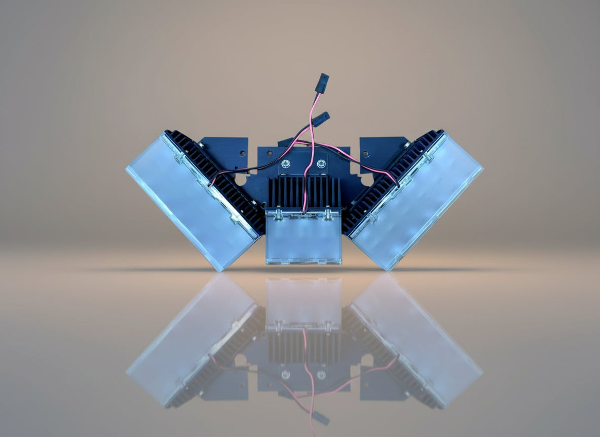 Code 3 Defender Lightbar - TriCore LED - Corner Assembly Red with Whit