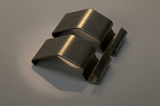 CODE 3 MX7000 LEDX 2100 Excalibur 360 - Set of Two stainless Dome Clips
