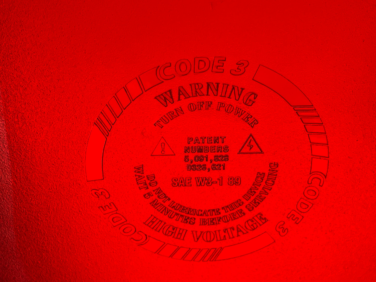 CODE 3 MX7000 Lightbar - Red End Dome P/N: 210X