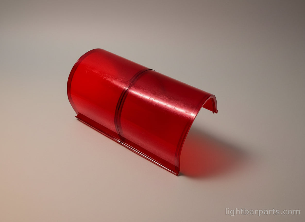 Federal Signal Aerodynic Aerotwin - Red Dual Half Dome Panel