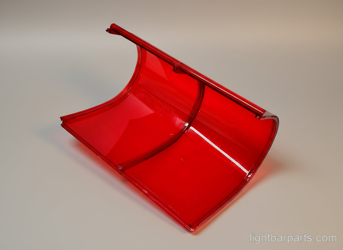 Federal Signal Aerodynic Aerotwin - Red Dual Half Dome Panel