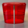 Federal Signal Aerodynic Mini - Red Two Panel Dome With Red Endcap