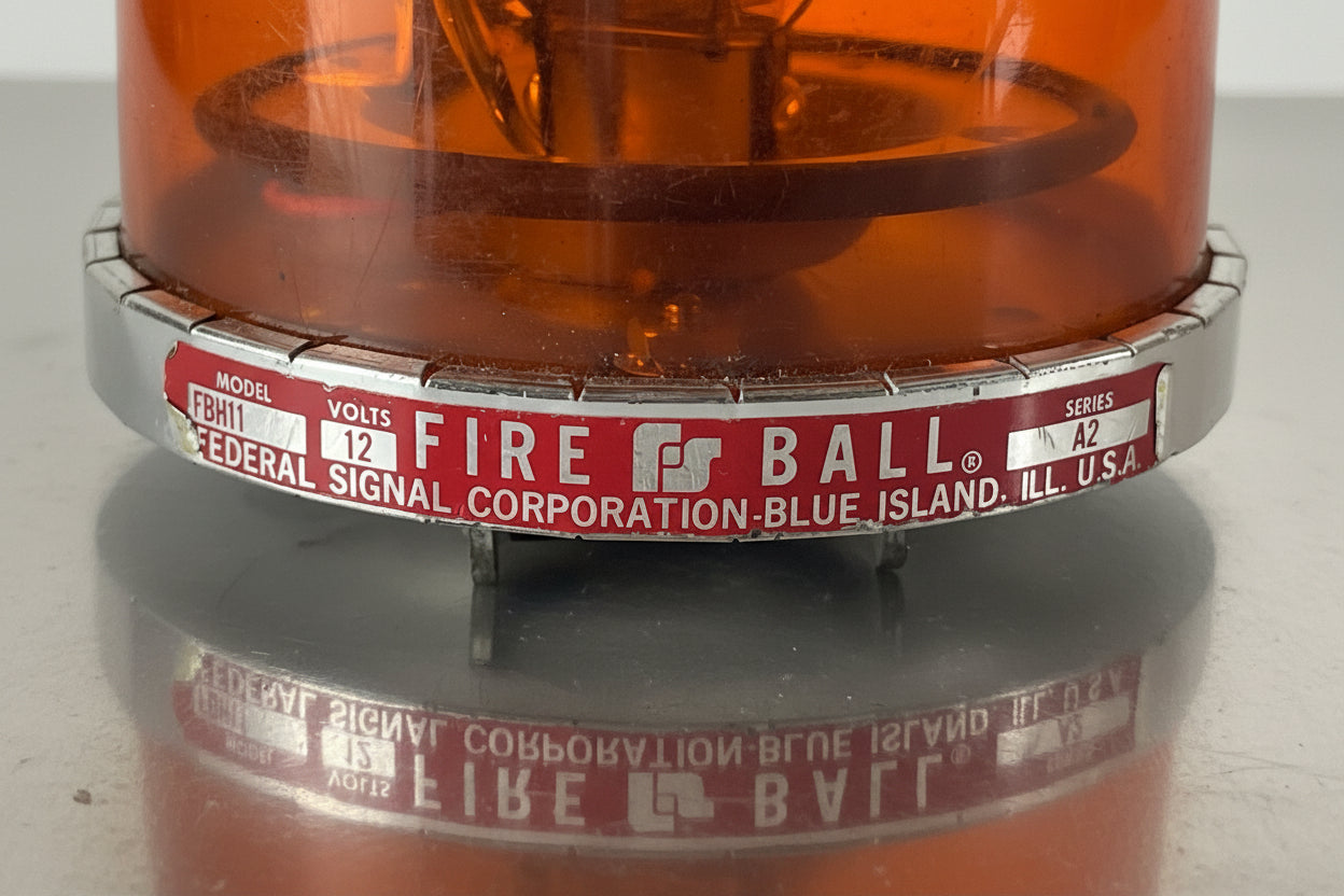 Federal Signal Amber Fire Ball FireBall Beacon Model: FBH11 Series A2