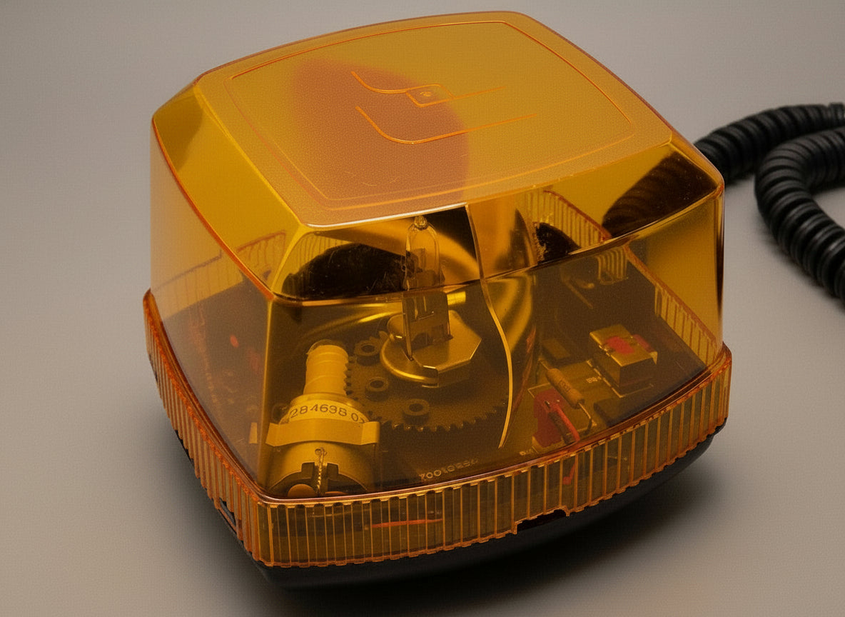 Federal Signal FireBeam Model: FB3SM - 12V - Dual Speed with Amber Dome