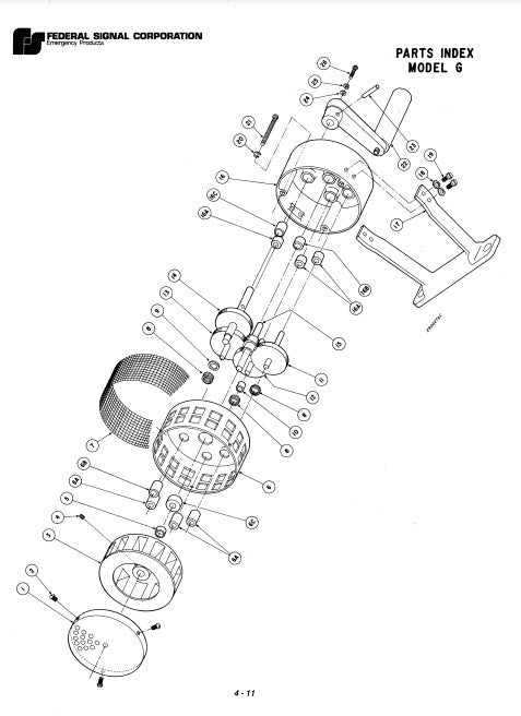 Federal Signal Mechanical Siren Model G Parts List