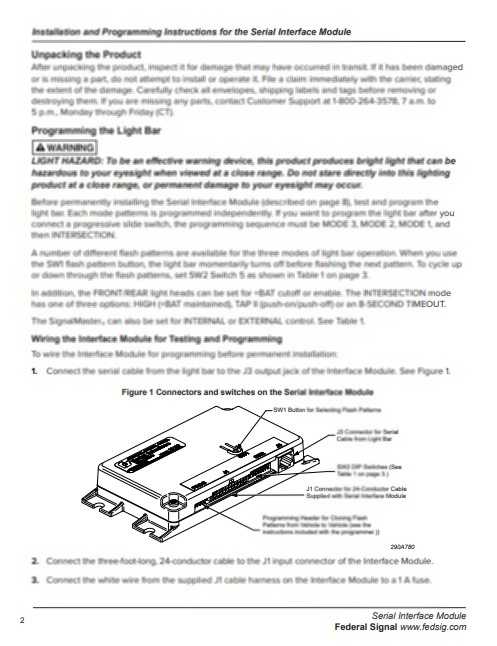 Federal Signal Serial Interface Module Manual and Programming l 256224