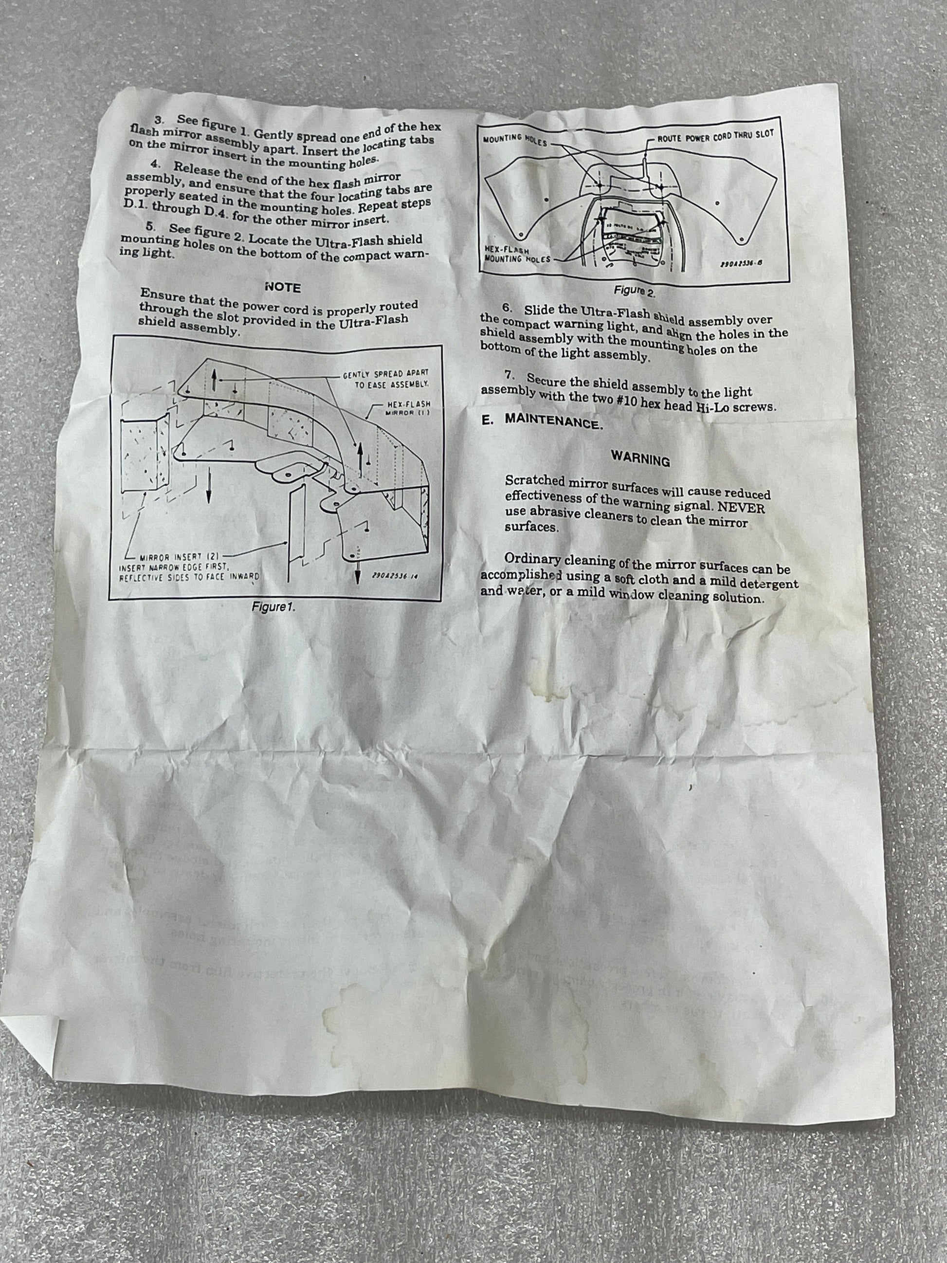 Federal Signal Ultra-Flash Mirror Assembly New Old Stock