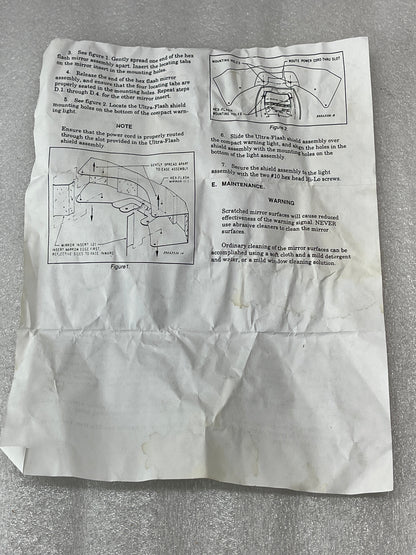 Federal Signal Ultra-Flash Mirror Assembly New Old Stock